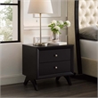 Pemberly Row Modern Rubberwood and MDF Nightstand in Cappuccino