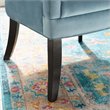Pemberly Row Modern Performance Velvet Accent Chair in Light Blue