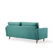 Pemberly Row Modern Style Performance Velvet Sofa in Teal Finish