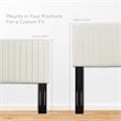 Pemberly Row Contemporary Velvet King California King Headboard in Ivory