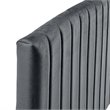 Pemberly Row Modern Performance Velvet Full/Queen Headboard in Charcoal