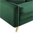 Pemberly Row Modern Performance Velvet & Metal Sofa in Emerald Green/Gold