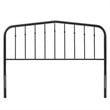 Pemberly Row King Modern Powder Coated Iron Headboard in Black