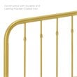 Pemberly Row Contemporary Modern King Metal Spindle Headboard in Gold