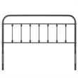 Pemberly Row Full Modern Powder Coated Iron Headboard in Gray Finish