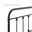 Pemberly Row Modern Farmhouse King Metal Spindle Headboard in Black
