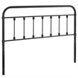 Pemberly Row Modern Farmhouse King Metal Spindle Headboard in Black