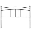 Pemberly Row Queen Modern Style Powder Coated Iron Headboard in Black