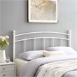 Pemberly Row Queen Modern Style Powder Coated Iron Headboard in White
