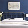 Pemberly Row Modern Farmhouse King Metal Spindle Headboard in Gray