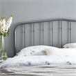 Pemberly Row Contemporary Modern Twin Metal Spindle Headboard in Gray