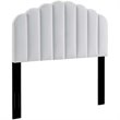 Pemberly Row Twin Modern Performance Velvet Headboard in White