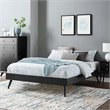 Pemberly Row King MDF Wood and Rubberwood Platform Bed Frame in Black