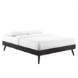 Pemberly Row King MDF Wood and Rubberwood Platform Bed Frame in Black