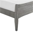 Pemberly Row Queen Rubberwood and MDF Wood Platform Bed in Gray