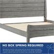 Pemberly Row Queen Rubberwood and MDF Wood Platform Bed in Gray