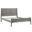 Pemberly Row Queen Rubberwood and MDF Wood Platform Bed in Gray