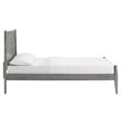 Pemberly Row Queen Rubberwood and MDF Wood Platform Bed in Gray