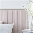 Pemberly Row Channel Tufted Performance Velvet Full Platform Bed in Pink