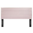 Pemberly Row Modern Performance Velvet Twin Headboard in Pink