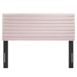 Pemberly Row Modern Performance Velvet Twin Headboard in Pink