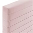 Pemberly Row Modern Performance Velvet Twin Headboard in Pink