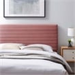 Pemberly Row Modern Performance Velvet Full/Queen Headboard in Dusty Rose
