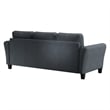Pemberly Row Transitional 2 Piece Sofa and Loveseat Set in Dark Gray