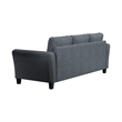 Pemberly Row Transitional 2 Piece Sofa and Loveseat Set in Dark Gray
