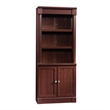Pemberly Row Library Bookcase with Doors in Cherry (Set of 2)