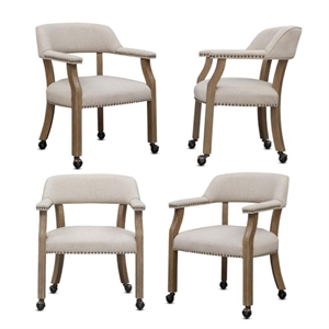 Pemberly Row Millstone Game or Dining Chairs - Set of 4