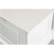 Pemberly Row White Wood Nook With Beige Polyester Fabric Cushions