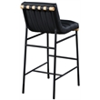 Pemberly Row Contemporary Vegan Leather Bar Stool in Soft Black