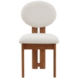 Pemberly Row Mid-Century Cream Boucle Fabric Dining Chair (Set of 2)