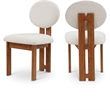 Pemberly Row Mid-Century Cream Boucle Fabric Dining Chair (Set of 2)