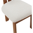 Pemberly Row Mid-Century Cream Boucle Fabric Dining Chair (Set of 2)