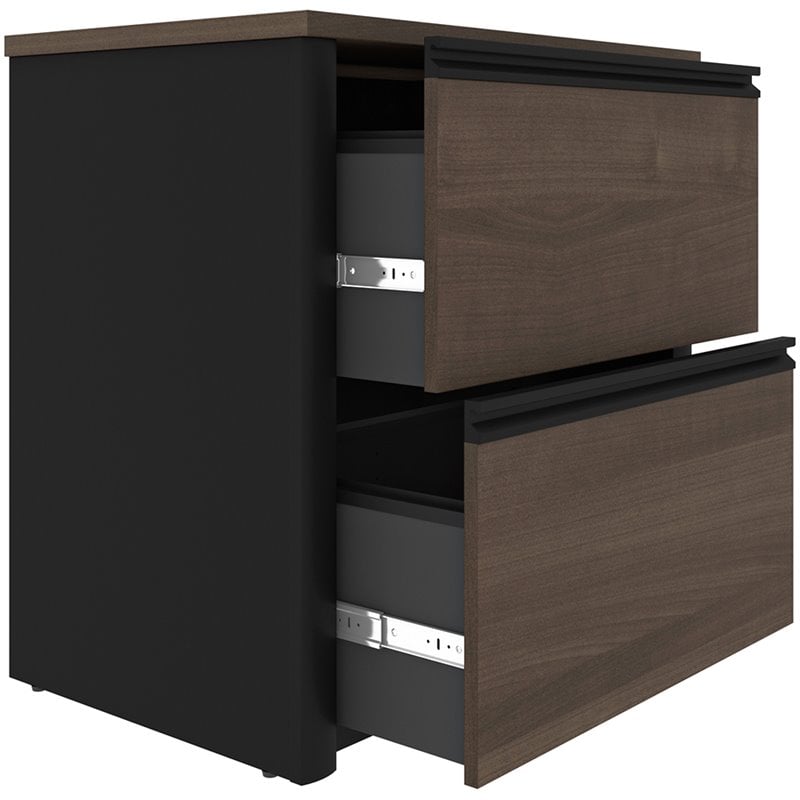 Pemberly Row 2 Drawer Lateral File Cabinet in Antigua and Black