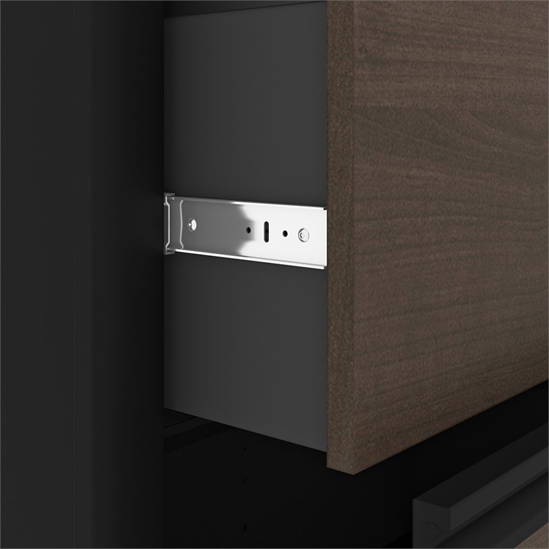 Pemberly Row 2 Drawer Lateral File Cabinet in Antigua and Black