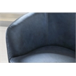 Pemberly Row Vintage Navy All Italian Leather Swivel Club Chair