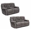 Pemberly Row Contemporary Mushroom Sofa and Loveseat 2-Piece Set