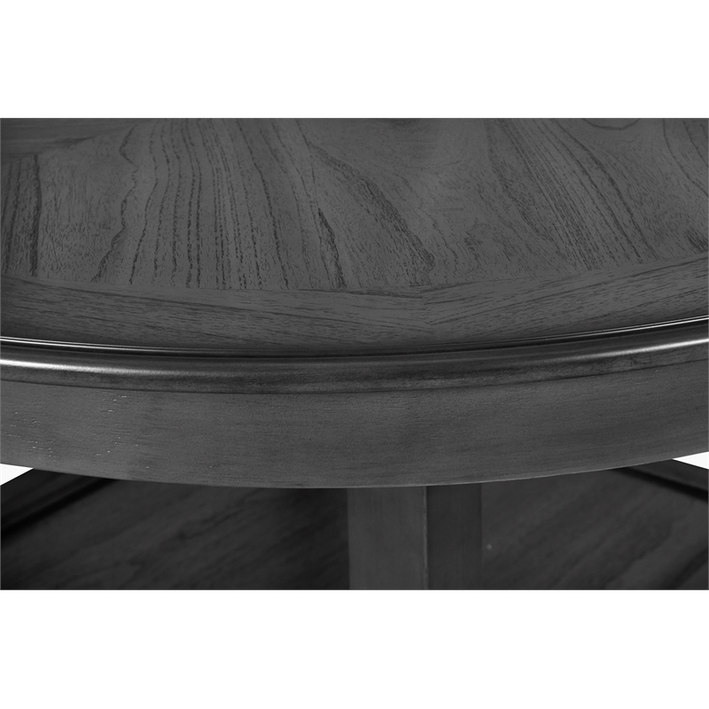 Pemberly Row Modern 5-Piece Transitional Wood Dining Set in Gray