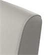 Pemberly Row Modern Waiting Room Guest Chair in Light Gray Vinyl