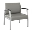 Pemberly Row Modern Waiting Room Guest Chair in Light Gray Vinyl