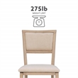 Pemberly Row Pad Back Wood Set of Two Folding Chairs in Graywash