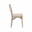 Pemberly Row Pad Back Wood Set of Two Folding Chairs in Graywash