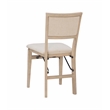 Pemberly Row Pad Back Wood Set of Two Folding Chairs in Graywash