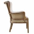 Pemberly Row Two-tone Wingback Accent Chair in Distressed Oak Finish