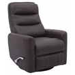 Pemberly Row Polyester/PU Manual Swivel Glider Recliner in Chocolate