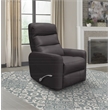 Pemberly Row Polyester/PU Manual Swivel Glider Recliner in Chocolate