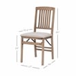 Pemberly Row Mission Back Wood Set of Two Folding Chairs in Graywash